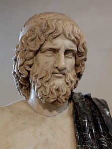 Busto di Ade, marmo, copia romana di un originale greco del V secolo a.C. (Roma, Museo nazionale romano).